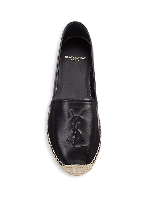 Logo Leather Espadrilles | Saks Fifth Avenue