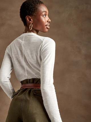 Slub Long-Sleeve T-Shirt | Banana Republic (US)