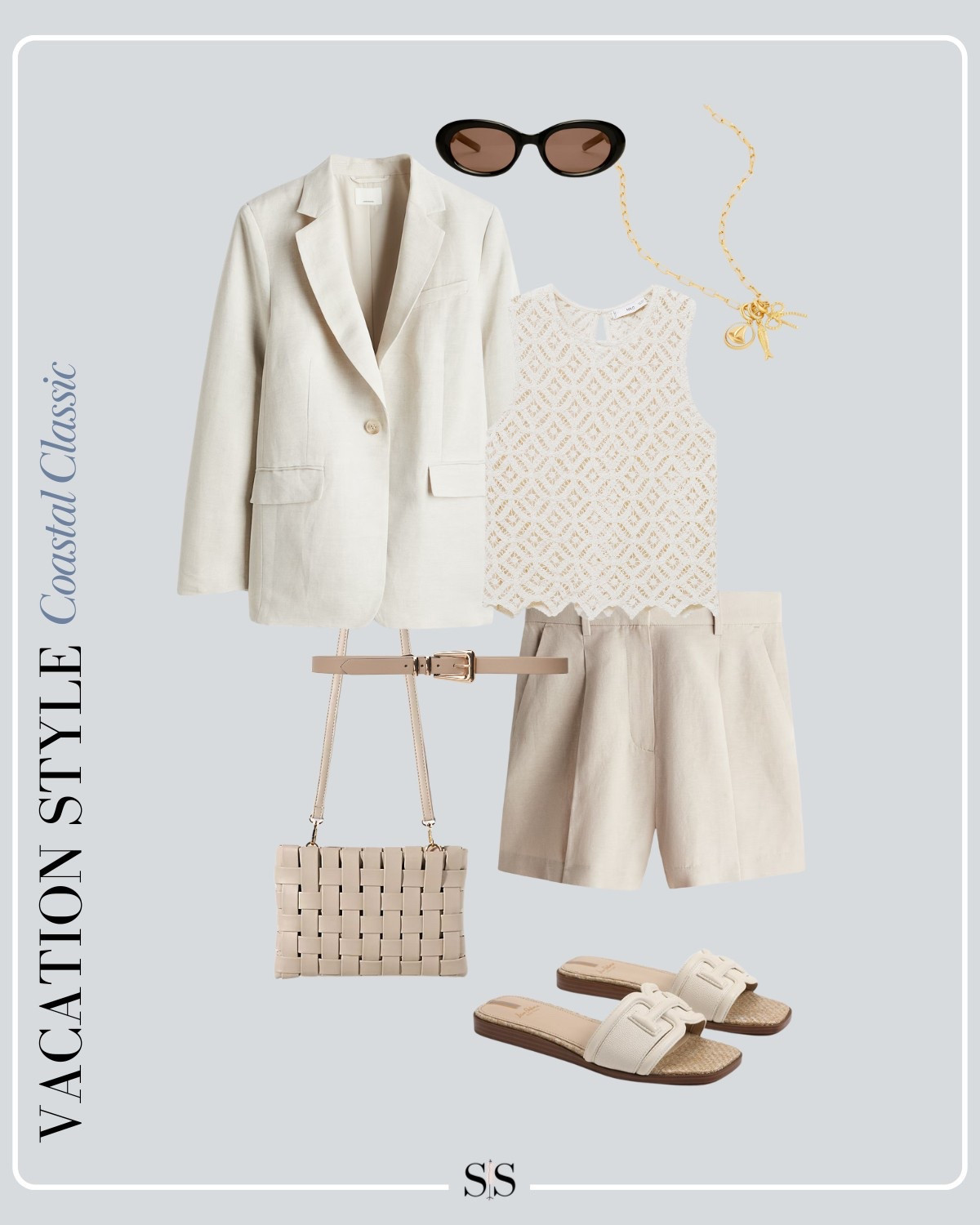 Vacation Style | Coastal Classic: 

Polished yet relaxed, this linen blazer and tailored shorts combo is perfect for a day by the water or strolling a coastal town. 

#CoastalClassic #VacationStyle #ChicAndEasy #VacationOutfit

#LTKStyleTip #LTKTravel