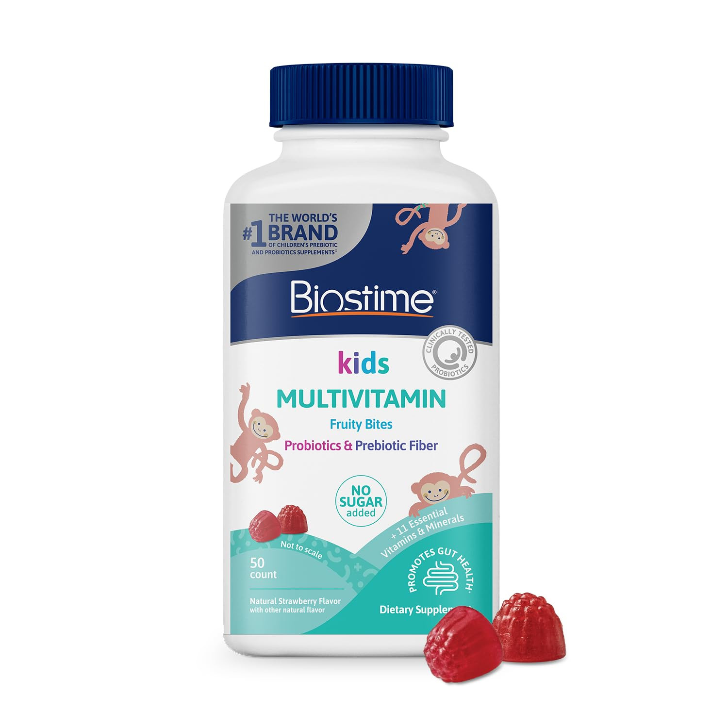 Biostime Kids Multivitamin Gummies with Probiotics & 11 Essential Vitamins (Ages 4+) | Multivitam... | Amazon (US)