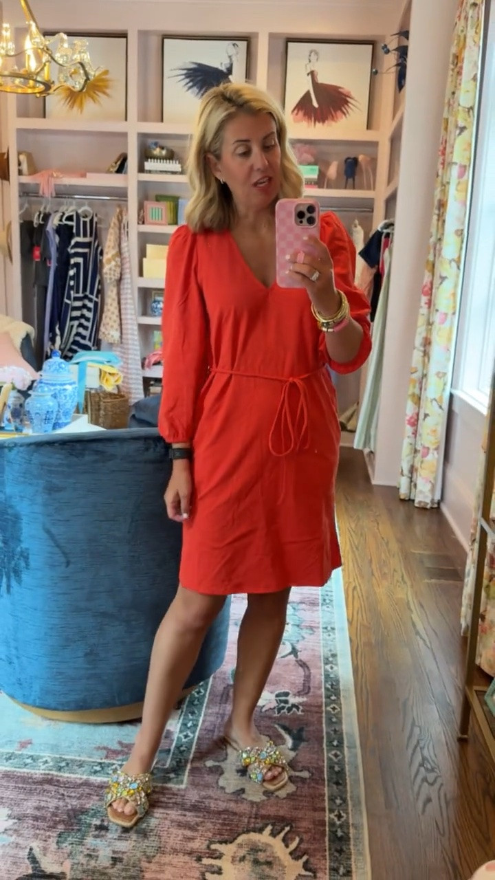 60% OFF!!! Love a solid dress and then add pops of color. This is a dress we are styling all the ways! I’m in size 2 dress & 7 sandals (size 1 down). 
Code:
Allie + Bess - Catherine20

#LTKdayinmylife #LTKOver40 #LTKSeasonal