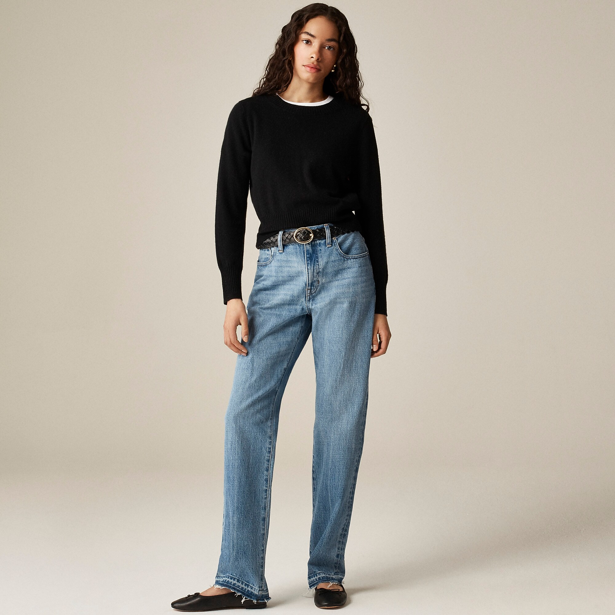 J.Crew: Cropped Cashmere Crewneck Sweater For Women | J. Crew US