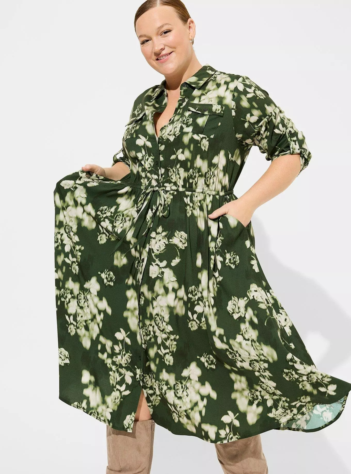 Midi Challis Shirt Dress | Torrid (US & Canada)