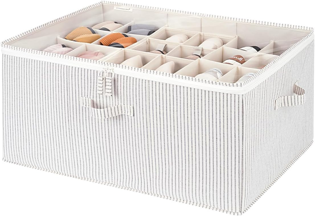 StorageWorks Shoe Organizer for Closet, Fits up to 24 Pairs, Shoe Cubby Storage Containers with A... | Amazon (US)