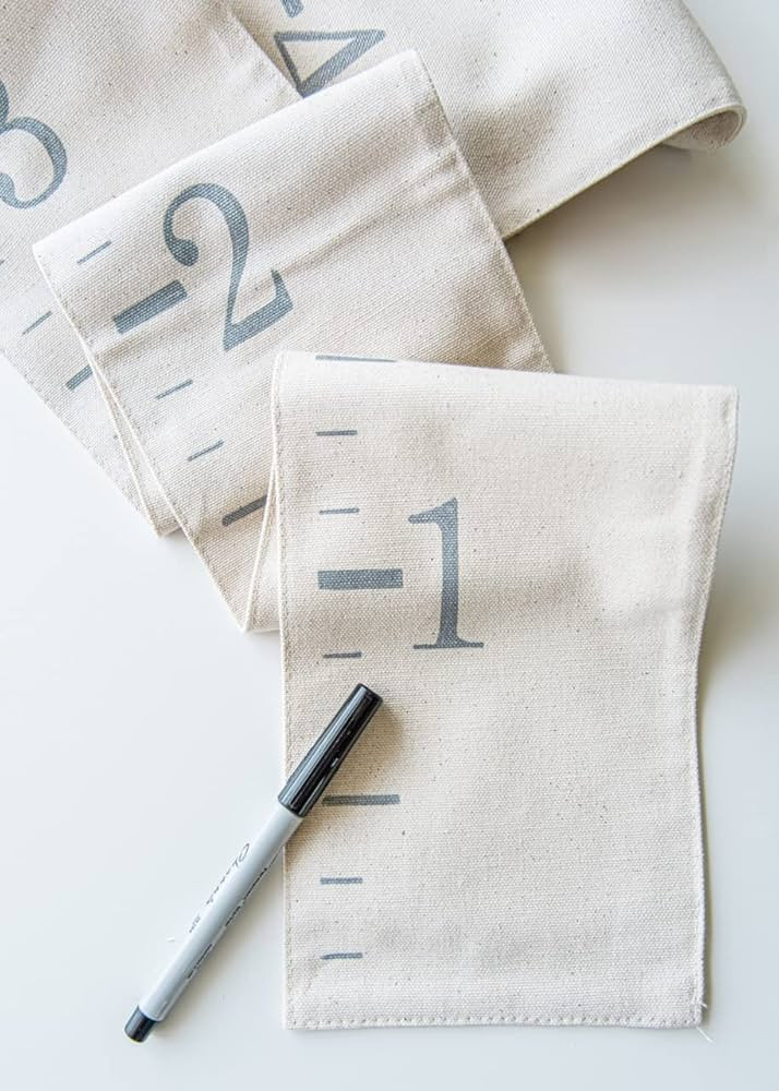 Canvas Growth Chart Ruler Fabric Natural Color Big Brother Big Sister Gift Children Height Chart ... | Amazon (US)