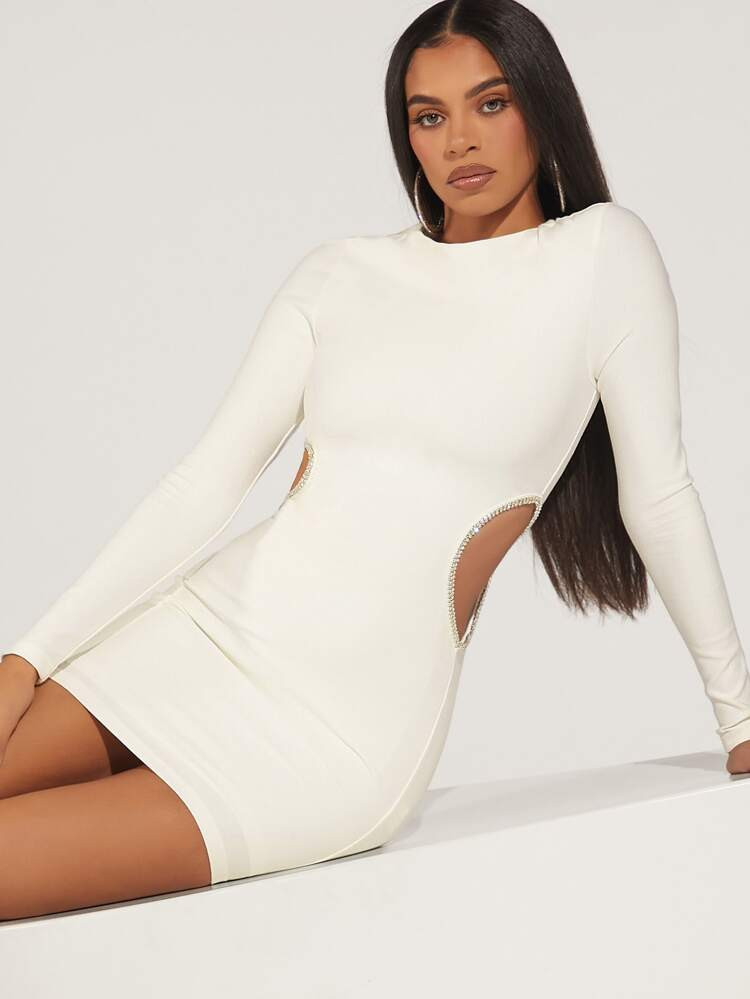 SHEIN BAE Cut Out Waist Bodycon Dress | SHEIN