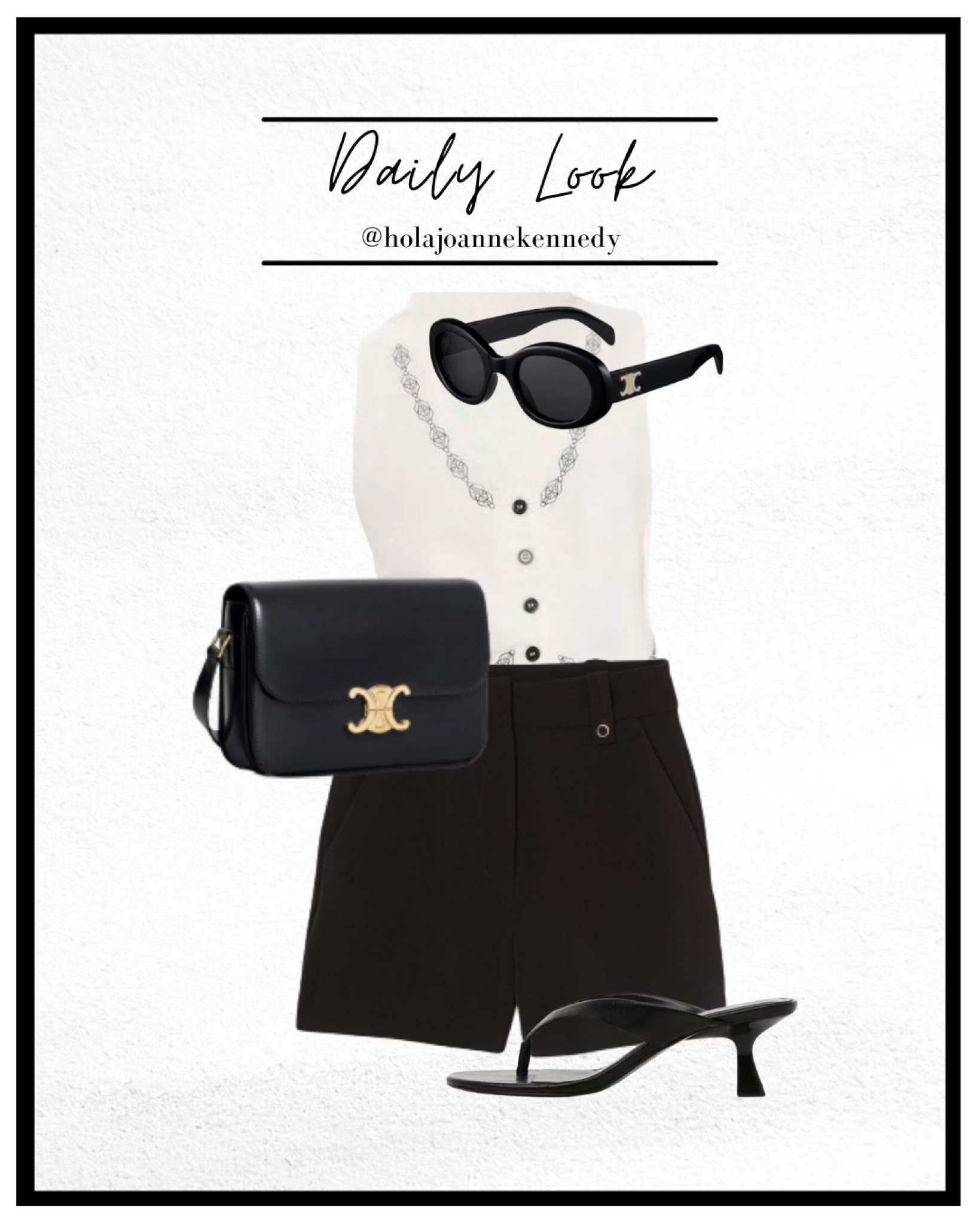 Summer outfit, summer style, summer waistcoat, patterned waistcoat, white waistcoat, embroidered waistcoat, black tailored shorts, black kitten heels, black toe post heels, mango heels, black and white outfit idea, monochrome outfit 

#LTKeurope #LTKstyletip #LTKuk