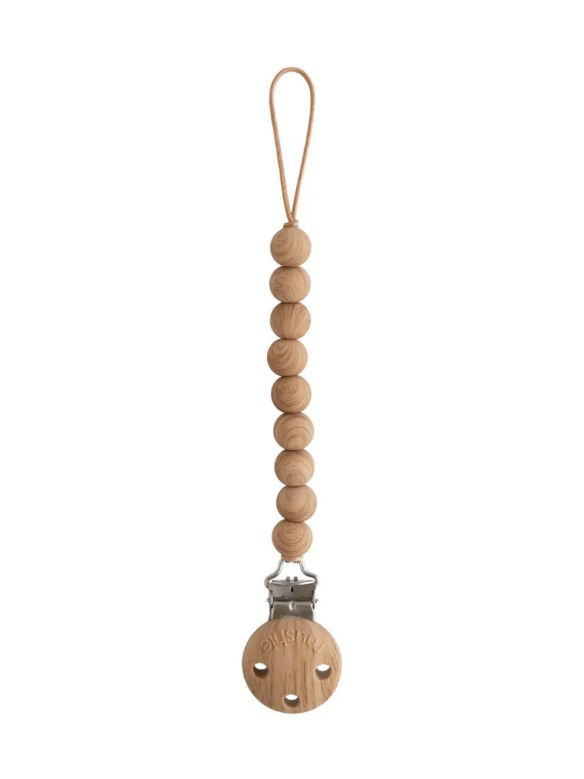 Hera Pacifier Clip, Faux Wood | SpearmintLOVE