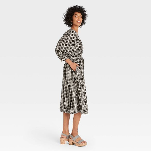Women's 3/4 Sleeve Wrap Dress - A New Day™ | Target
