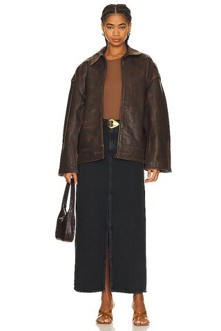 Leif Low Slung Skirt in Spider | Revolve Clothing (Global)