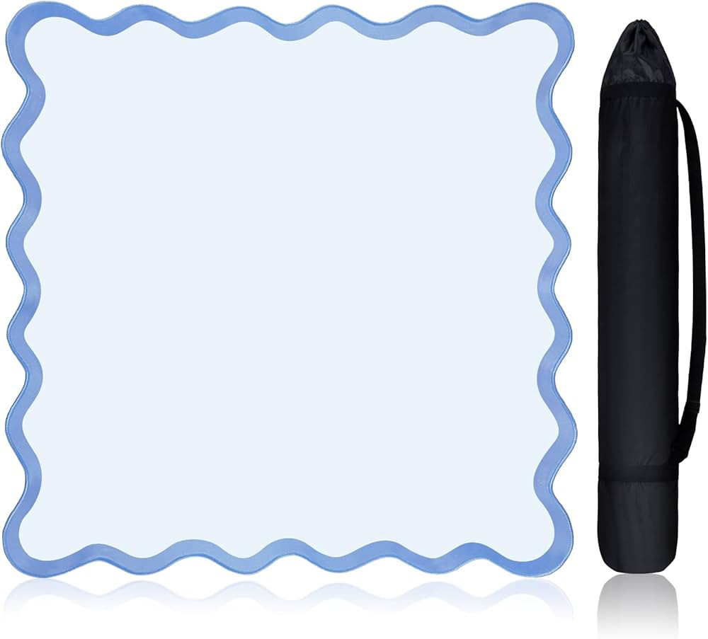 22" Mini Majiong Mat for Travel Set Cute Scalloped Small Anti Slip Noise Reduction Mahjong Access... | Amazon (US)