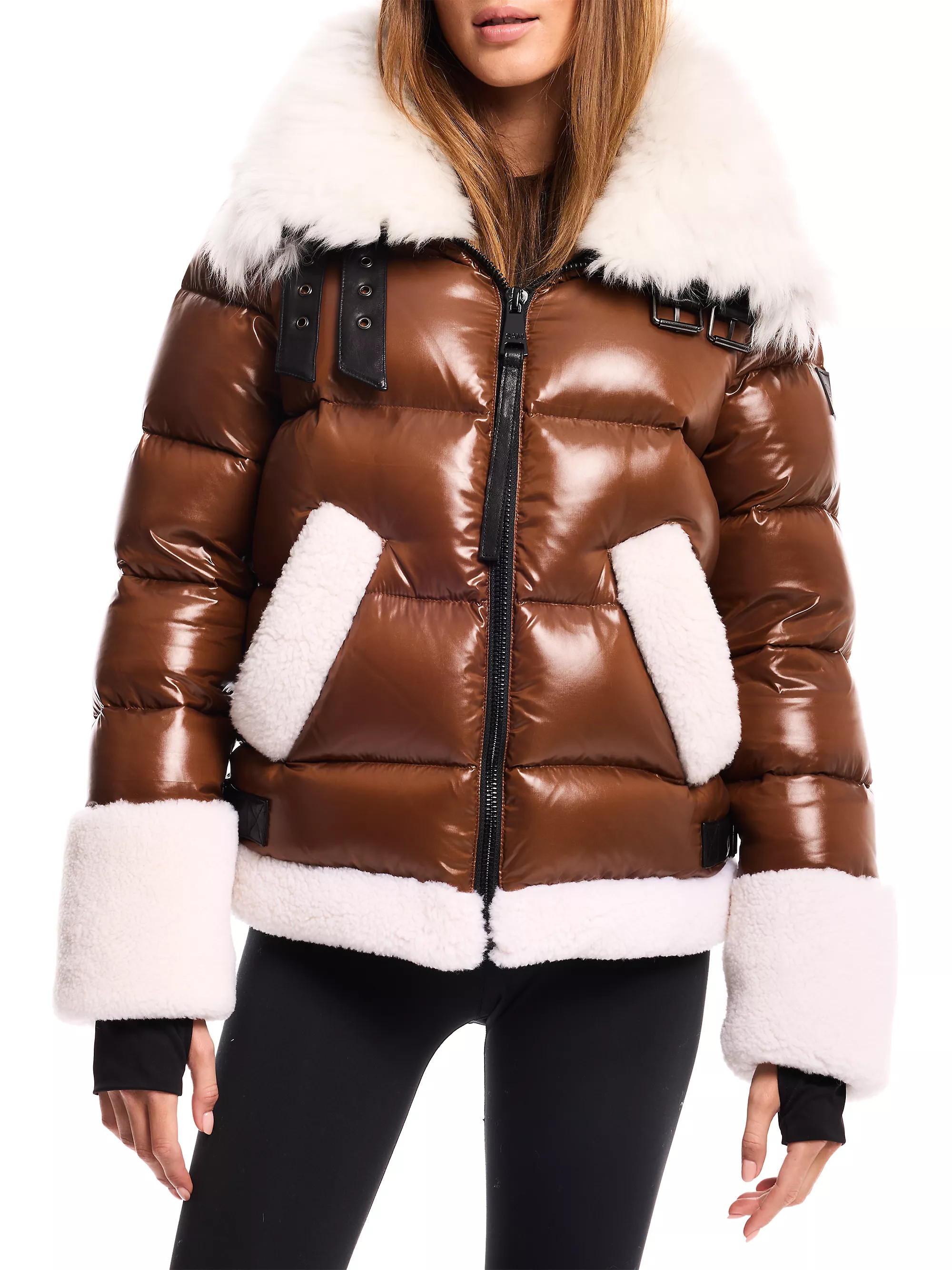 SAM. Heidi Shearling Down Jacket | Saks Fifth Avenue | Saks Fifth Avenue