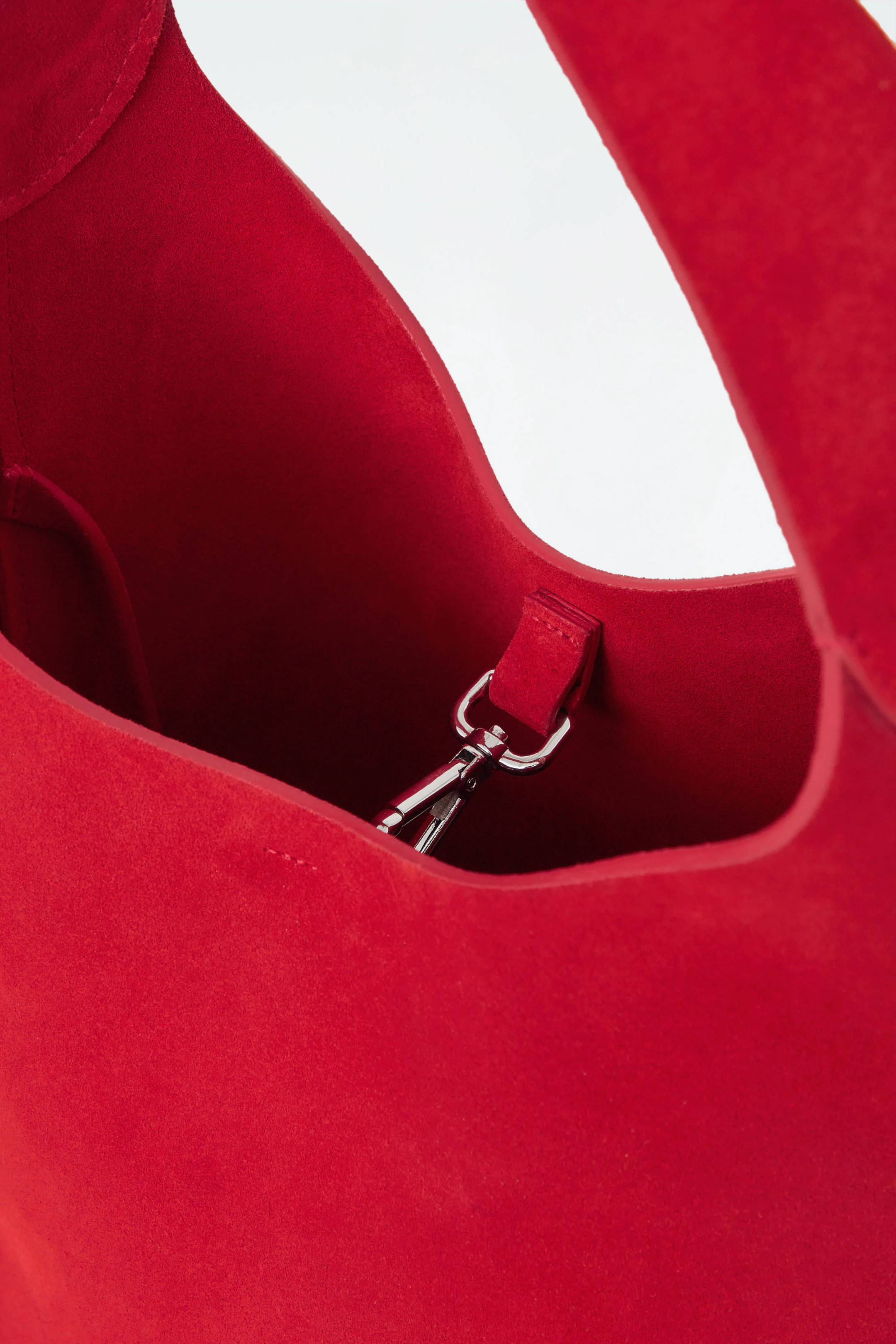 SERIF MINI TOTE - SUEDE - RED | COS (AU)