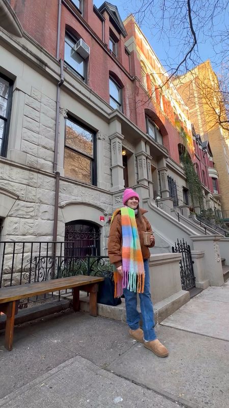 Colorful scarf and puffer coat combo 

#LTKVideo #LTKfindsunder50 #LTKfindsunder100