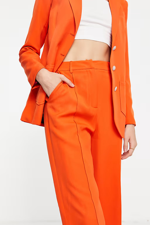 Annorlunda split hem pants in orange - part of a set | ASOS | ASOS (Global)