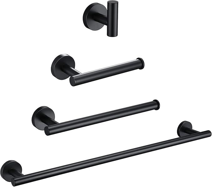 Sereey Bathroom Hardware Accessories Set Stainless Steel Wall Mounted Towel Bar Toilet Paper Hold... | Amazon (US)