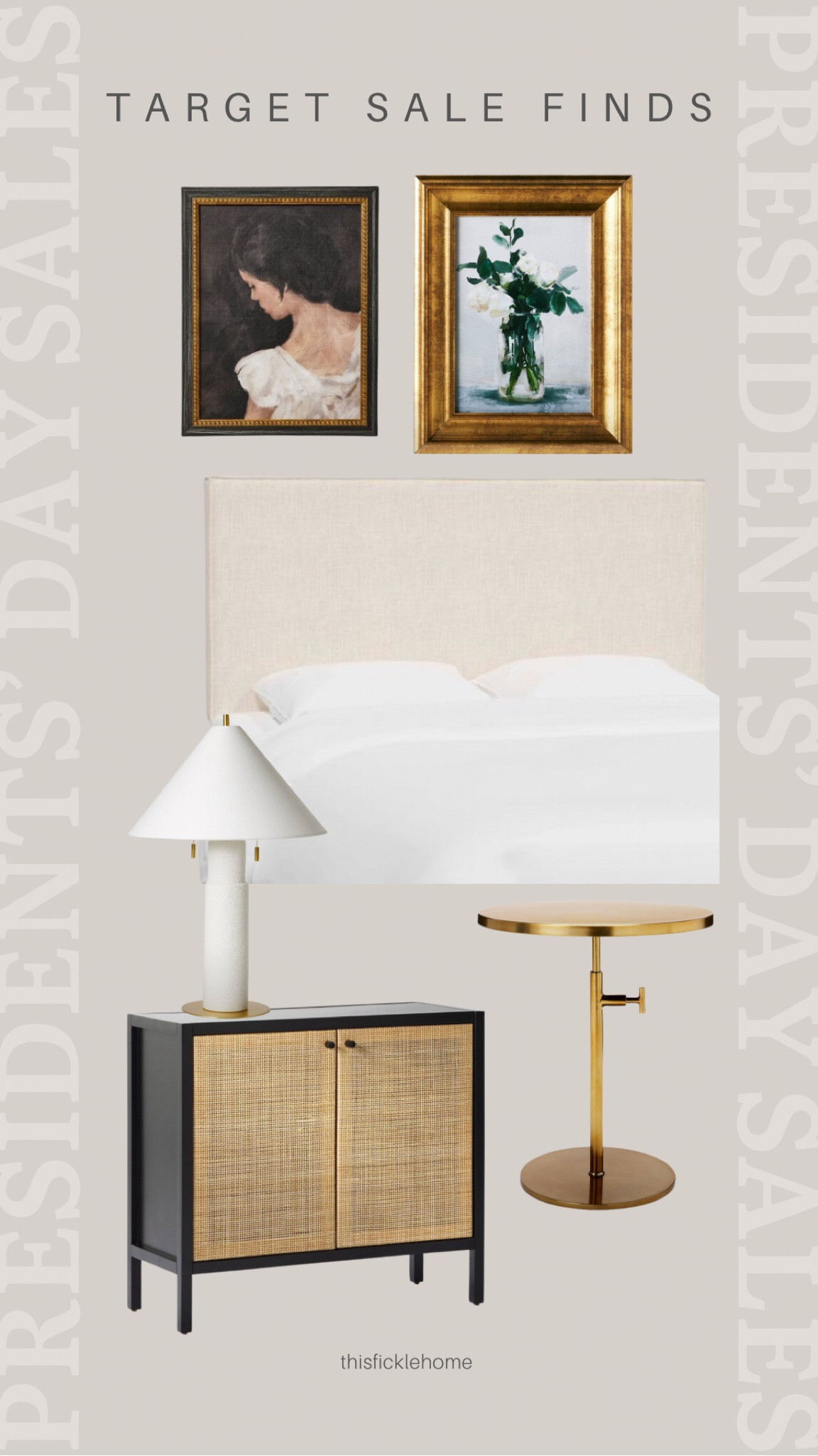 Presidents’ Day sale

Target home finds. Slipcovered headboard. Two door cabinet. Ceramic table lamp. Brass accent table. Floral canvas art. Female portrait canvas art. Threshold and Studio McGee.

#LTKhome #LTKsalealert