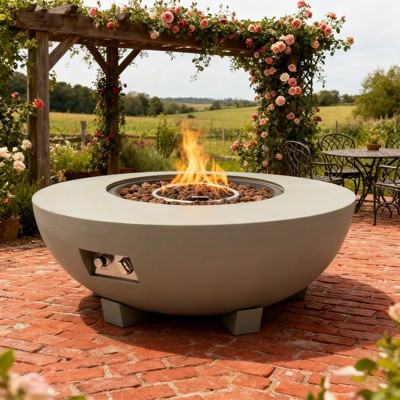 36-Inch Round Iron Propane Fire Pit Table, Outdoor Gas Fire Pit with Durable Metal Construction for Patio, Backyard & Garden | Target