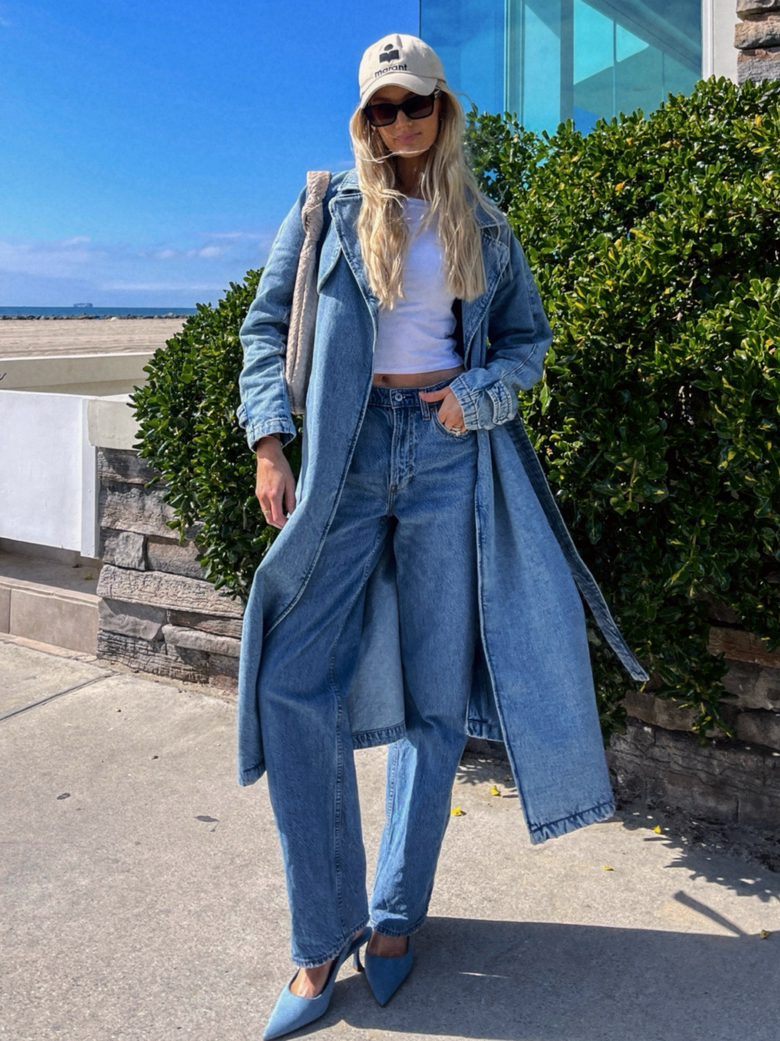 Denim denim and more denim 

Coat TTS, sized up in jeans, shoes TTS, baby tee TTS

#LTKstyletip #LTKfindsunder100 #LTKshoecrush