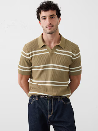 Refined Johnny-Collar Polo | Banana Republic Factory