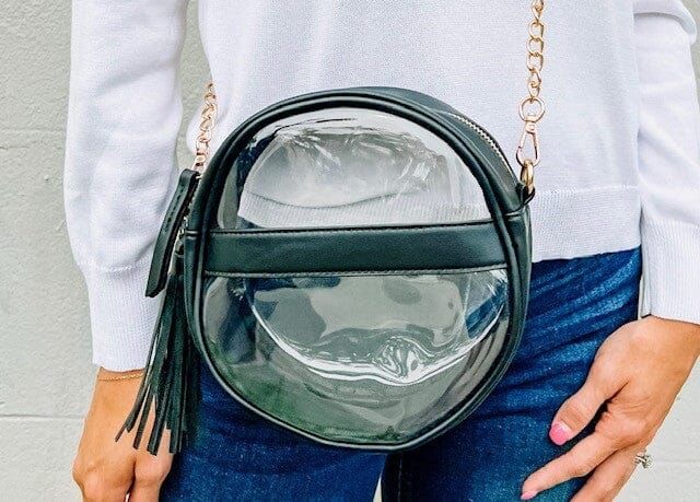 Madison Clear Black Crossbody | Caroline Hill