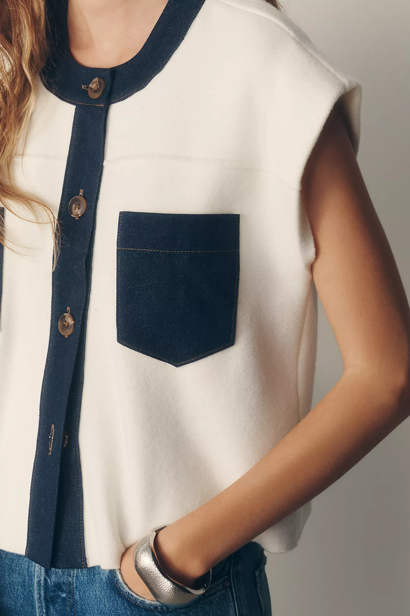 Pilcro Cardigan Sweater Vest | Anthropologie (US)