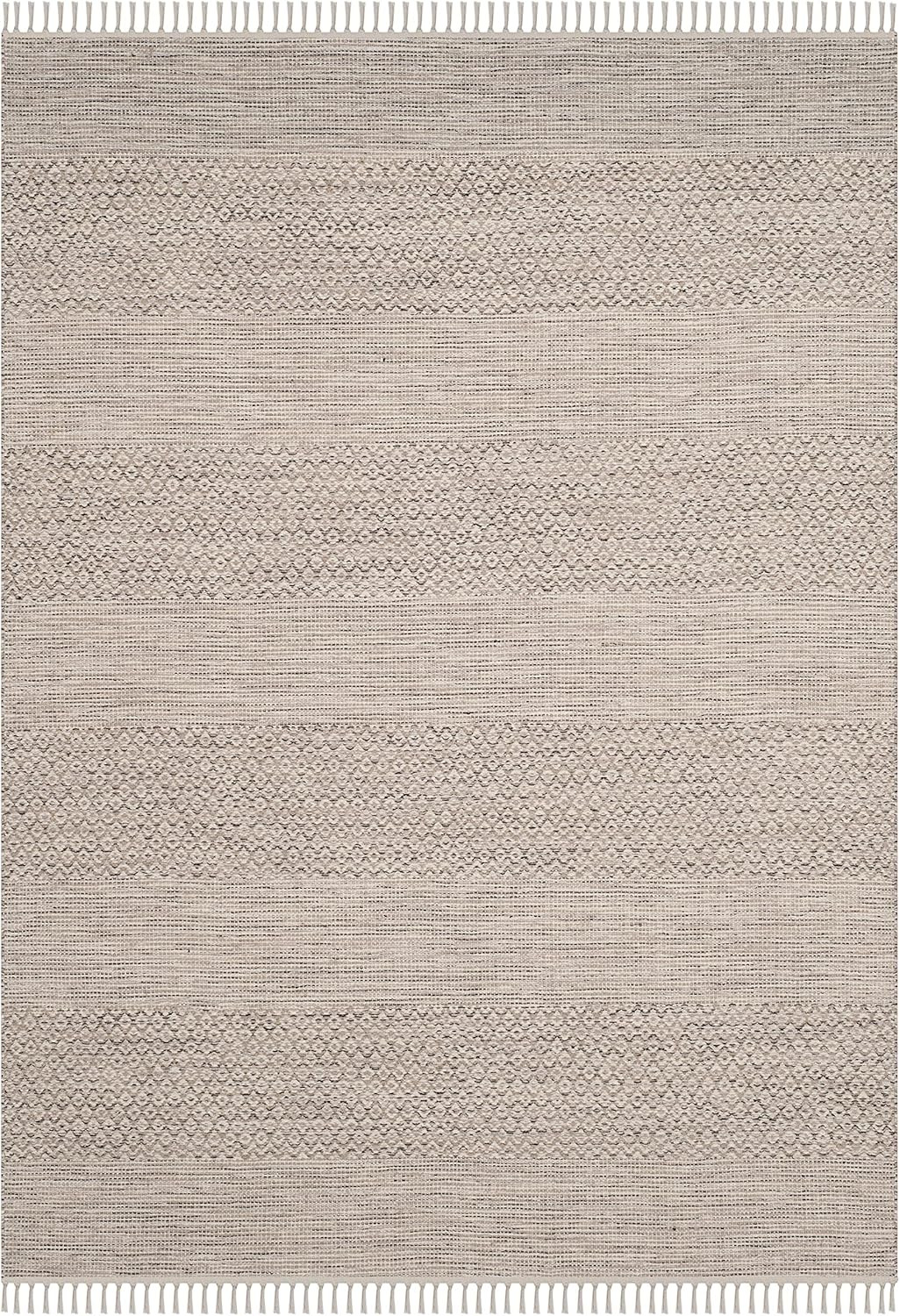 SAFAVIEH Montauk Collection 4' x 6' Ivory/Steel Grey MTK330M Handmade Flatweave Boho Farmhouse Co... | Amazon (US)