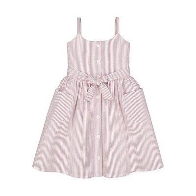 Hope & Henry Girls' Sleeveless Button Front Sun Dress, Infant | Target