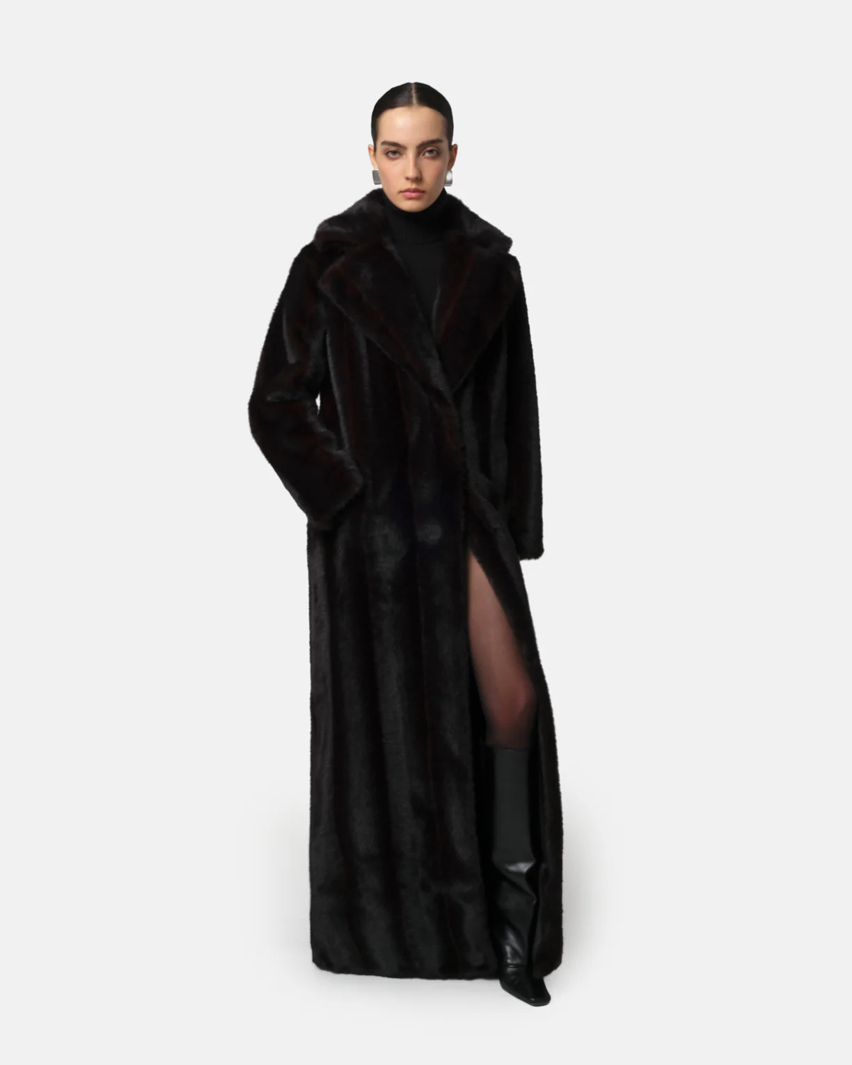 Gabrielle Shaved Mink Maxi Coat | Apparis