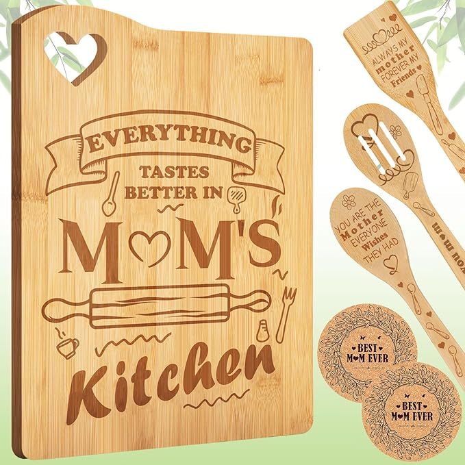Gifts for Mom, Birthday Gifts for Mom, Personalized Engraved Bamboo Cutting Board Gifts for Mothe... | Amazon (US)