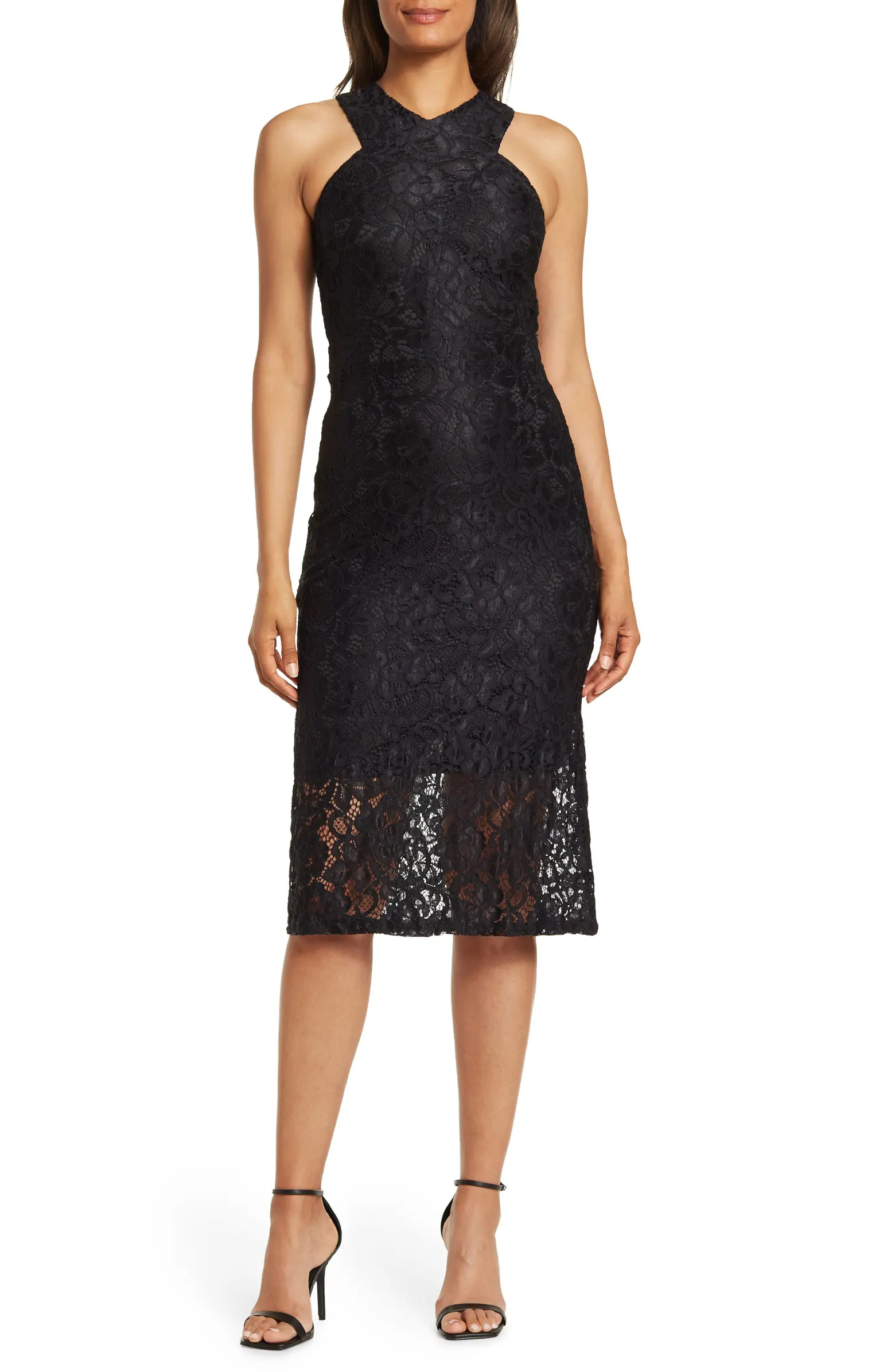 Sam Edelman Criss Cross Lace Midi Dress | Nordstromrack | Nordstrom Rack