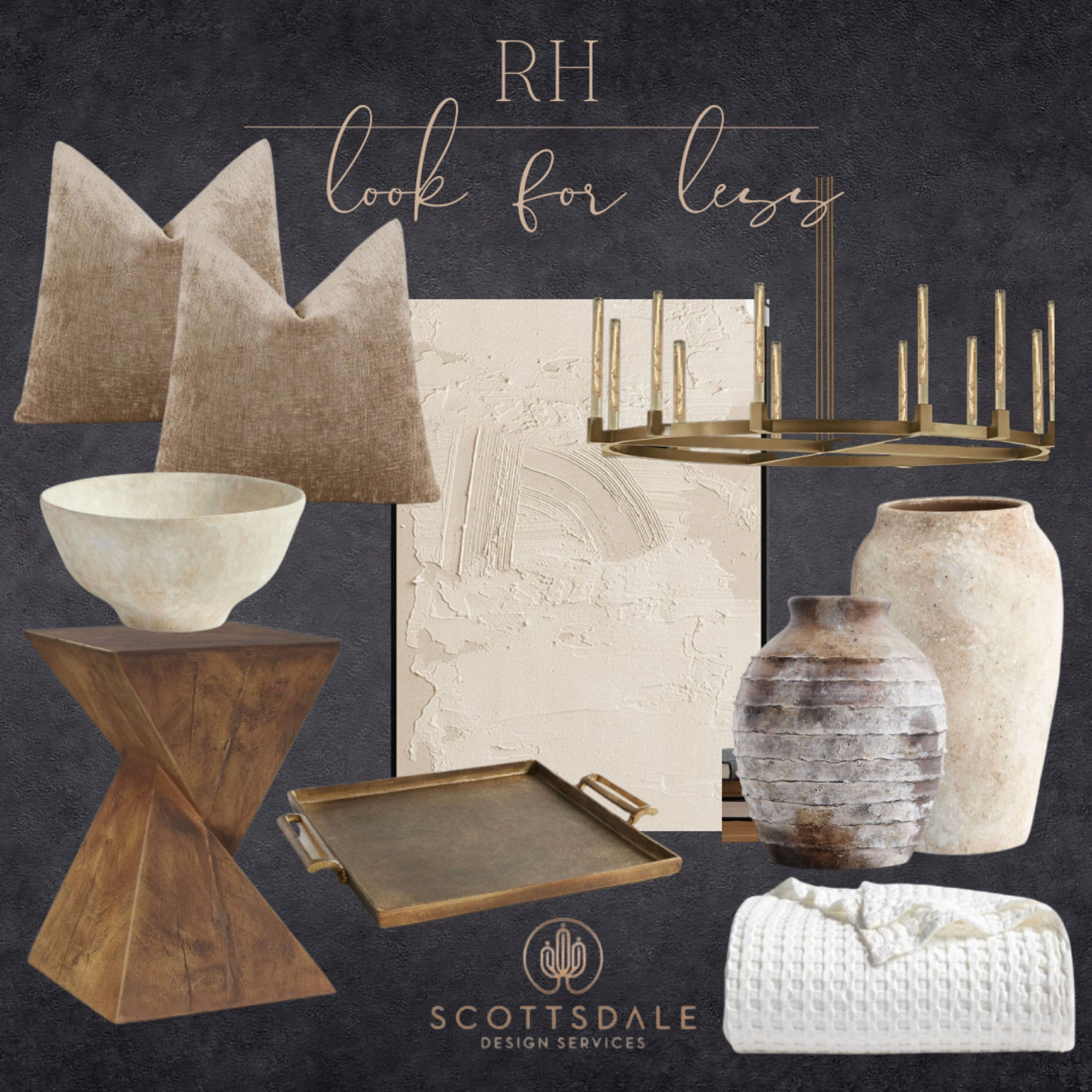 RH look for less curated finds!🤍

RH, restoration hardware, accent table, neutral wall art, neutral throw pillow, chandelier, found vase, decorative bowl, brass tray, blanket, home decor

#LTKFind #LTKhome #LTKstyletip