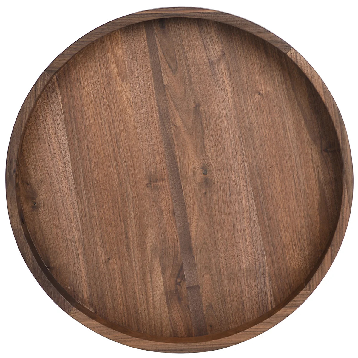 Arooj Round Solid Walnut Serving Tray | Wayfair North America