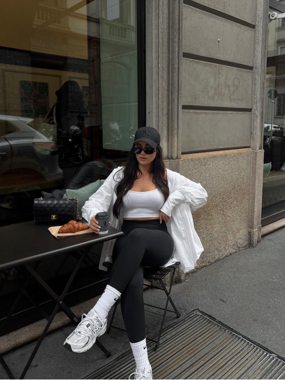 New balance, neutral outfit, neutral style, outfit inspo, black leggings, white button down

#LTKshoecrush #LTKSeasonal #LTKstyletip