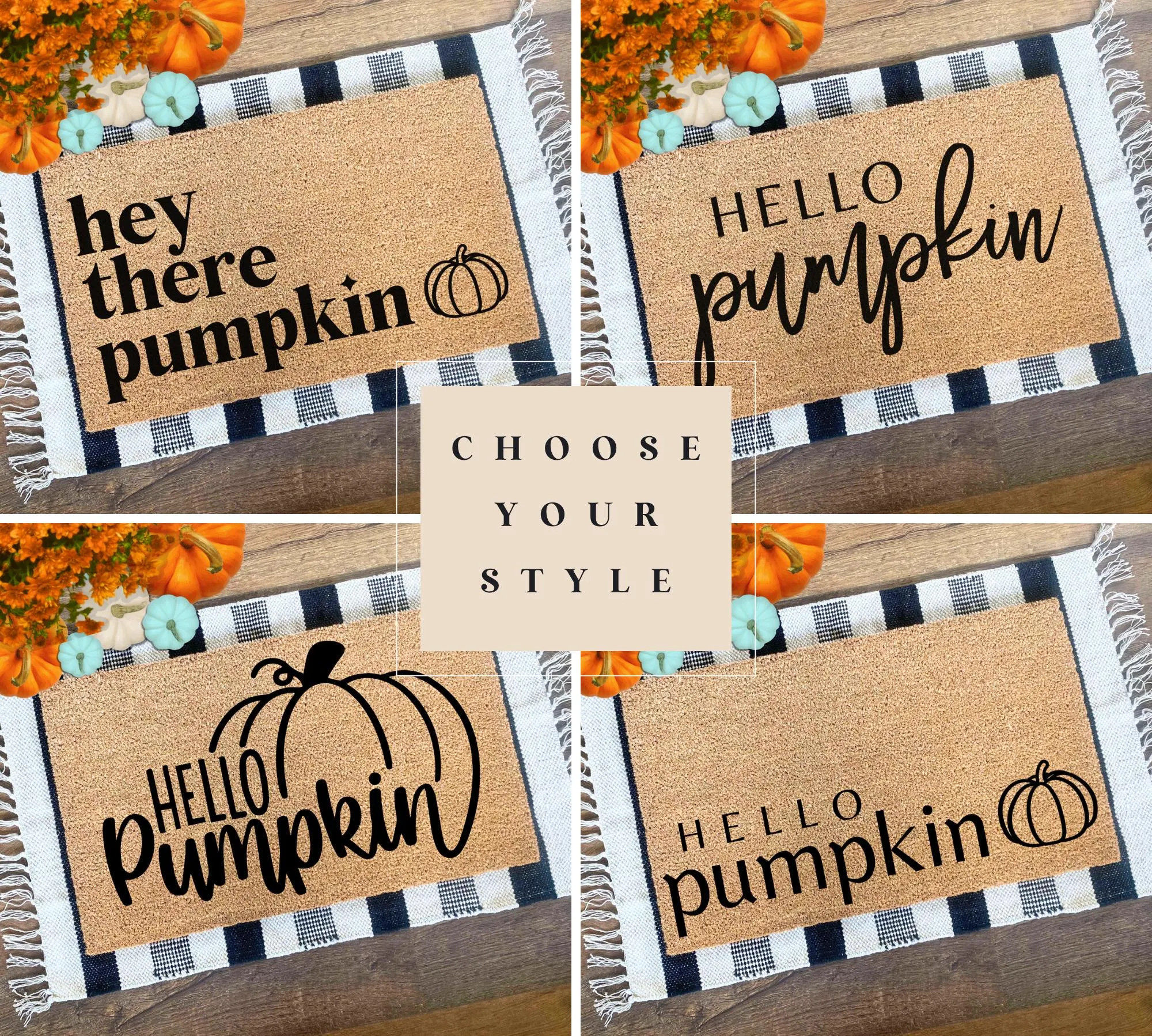 Custom Pumpkin Doormat | Fall Decor | Fall Door Mat | Custom Door Mat| Fall Home Decor | Hello Pumpkin | Fall Gifts | Halloween Decor | Etsy (Global)