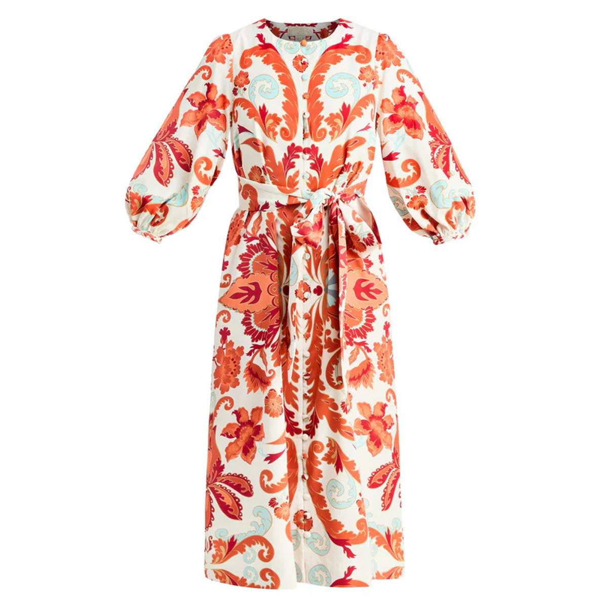 Suzanna Midi Dress in Rossa Waltz | Over The Moon