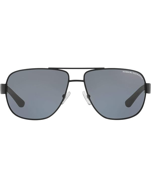 Armani Exchange Man Sunglasses Matte Black Frame, Grey Lenses, 62MM | Amazon (US)