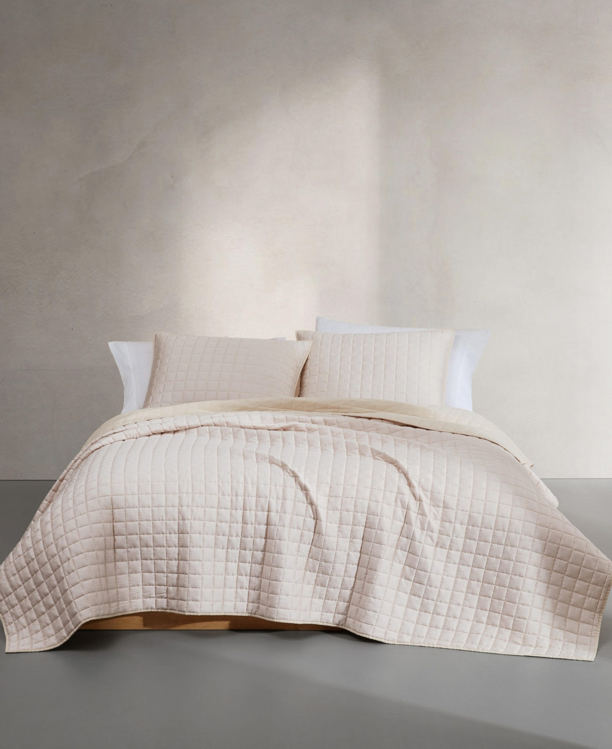 Calvin Klein Signature Solid 3-Pc. Quilt Set, Queen - Sheer Pink | Macy's