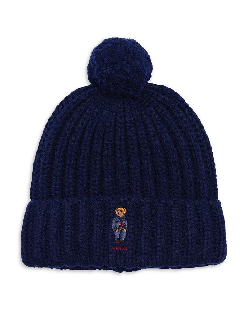 Ralph Lauren Pom Pom Denim Bear Beanie | Bloomingdale's (US)