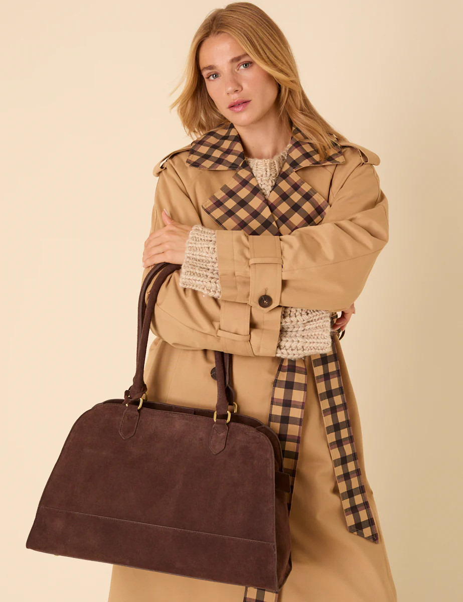 Brown Suede Shoulder Bag | Nobody's Child