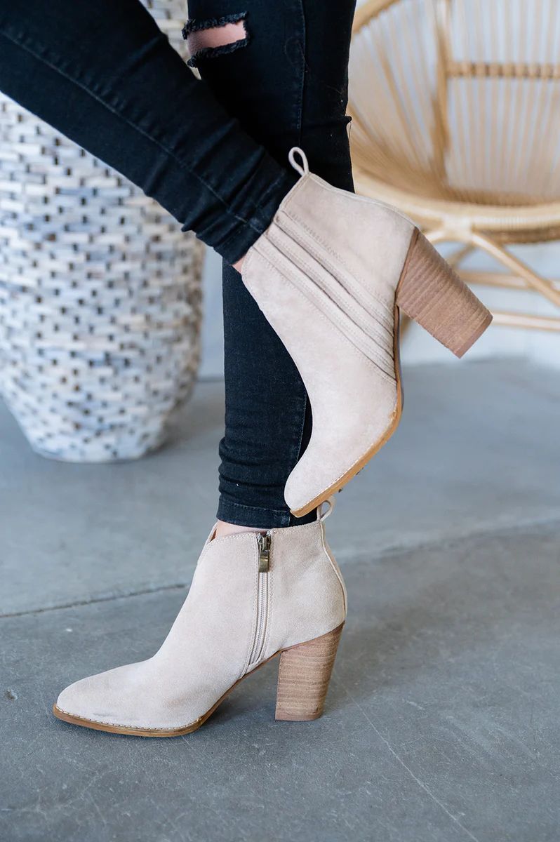 Jackie Booties - Taupe | Mindy Mae's Market