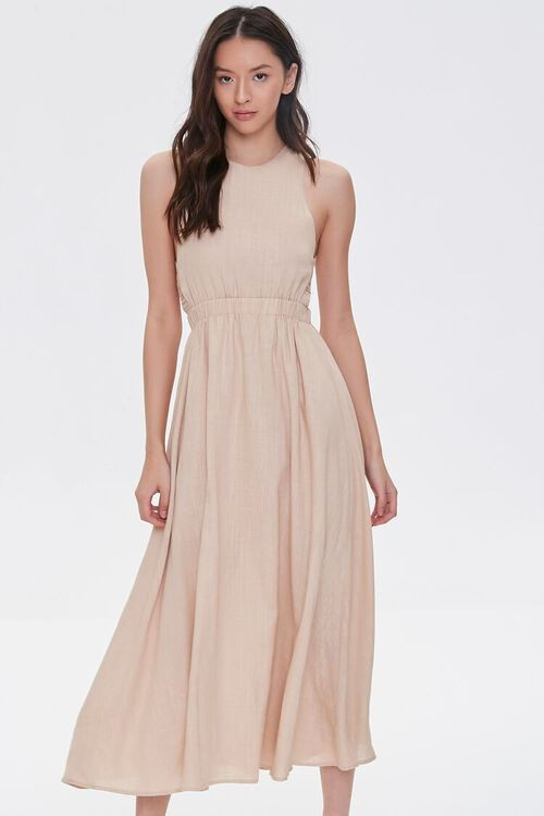 Linen-Blend Midi Dress | Forever 21 (US)