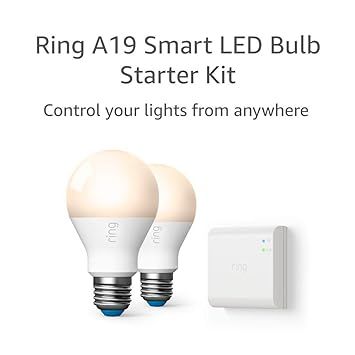 Ring A19 Smart LED Bulb, White (Starter Kit: 2-pack) | Amazon (US)