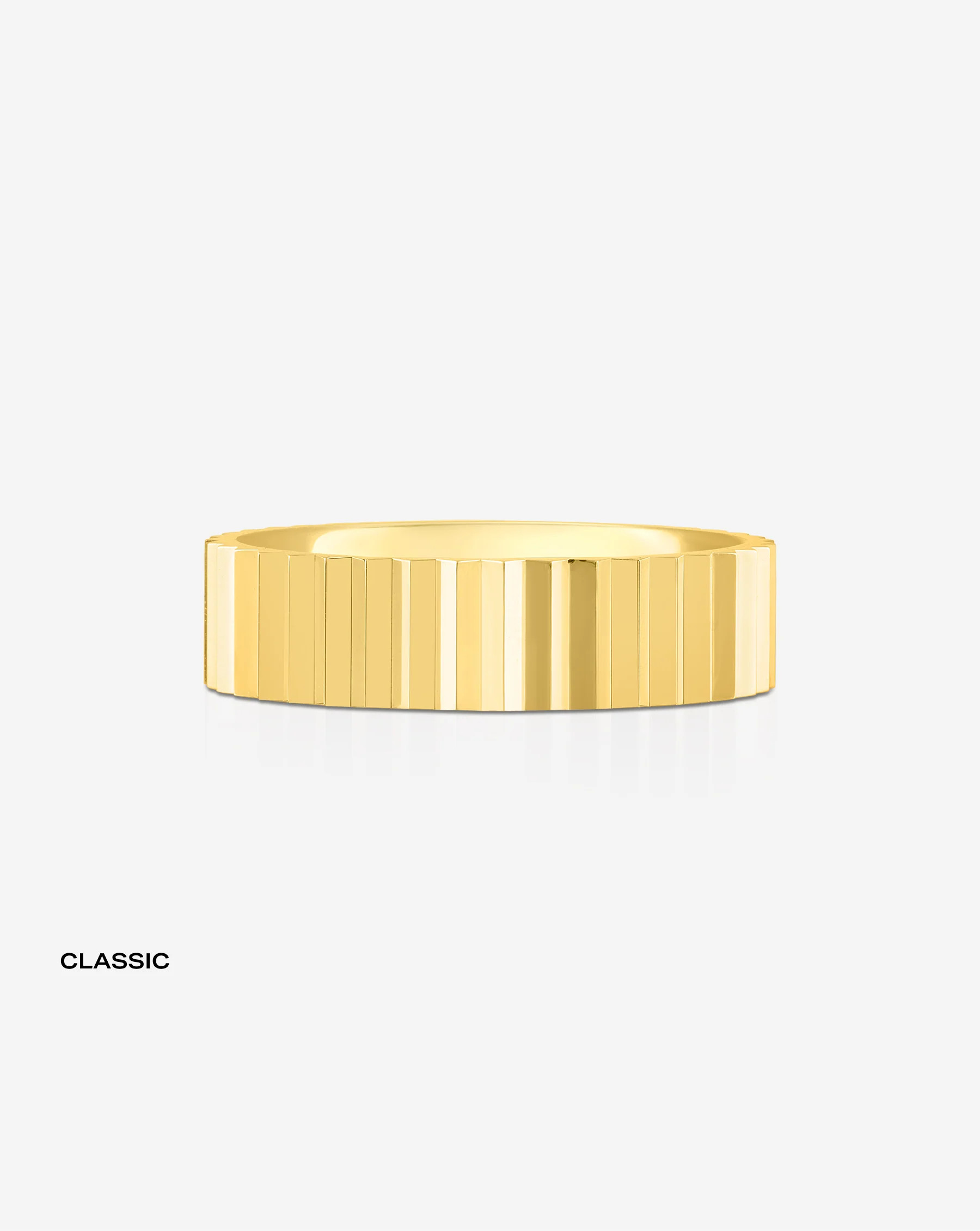 Fluted Gold Stackable Ring | Ring Concierge