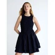 Free Assembly Women's and Women's Plus Smocked Cotton Sleeveless Mini Dress, Sizes XS-4X | Walmart (US)