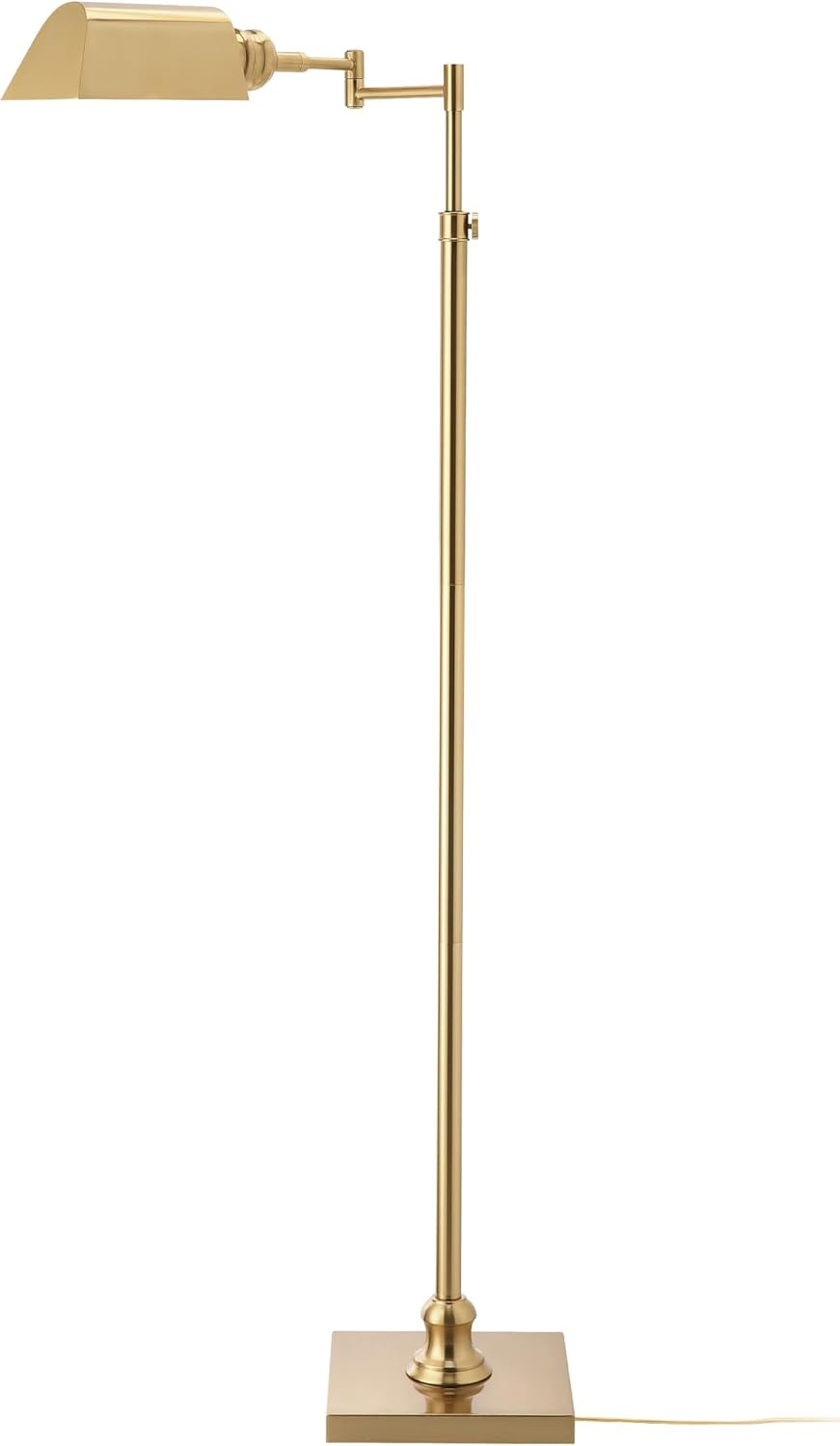 O’Bright Arcadia - Pharmacy Floor Lamp, Full Range Dimming, Swing Arm Task Lamp, E26 Socket, Bulb Replaceable, Adjustable Height 47” to 55”, 360° Rotatable Shade, All-Metal Design, Antique Brass | Amazon (US)
