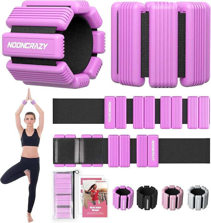 Pilates Wrist & Ankle Weights for Women, Wearable Strong Arm & Leg Weights Set of 2(1Lbs Each), A... | Amazon (US)