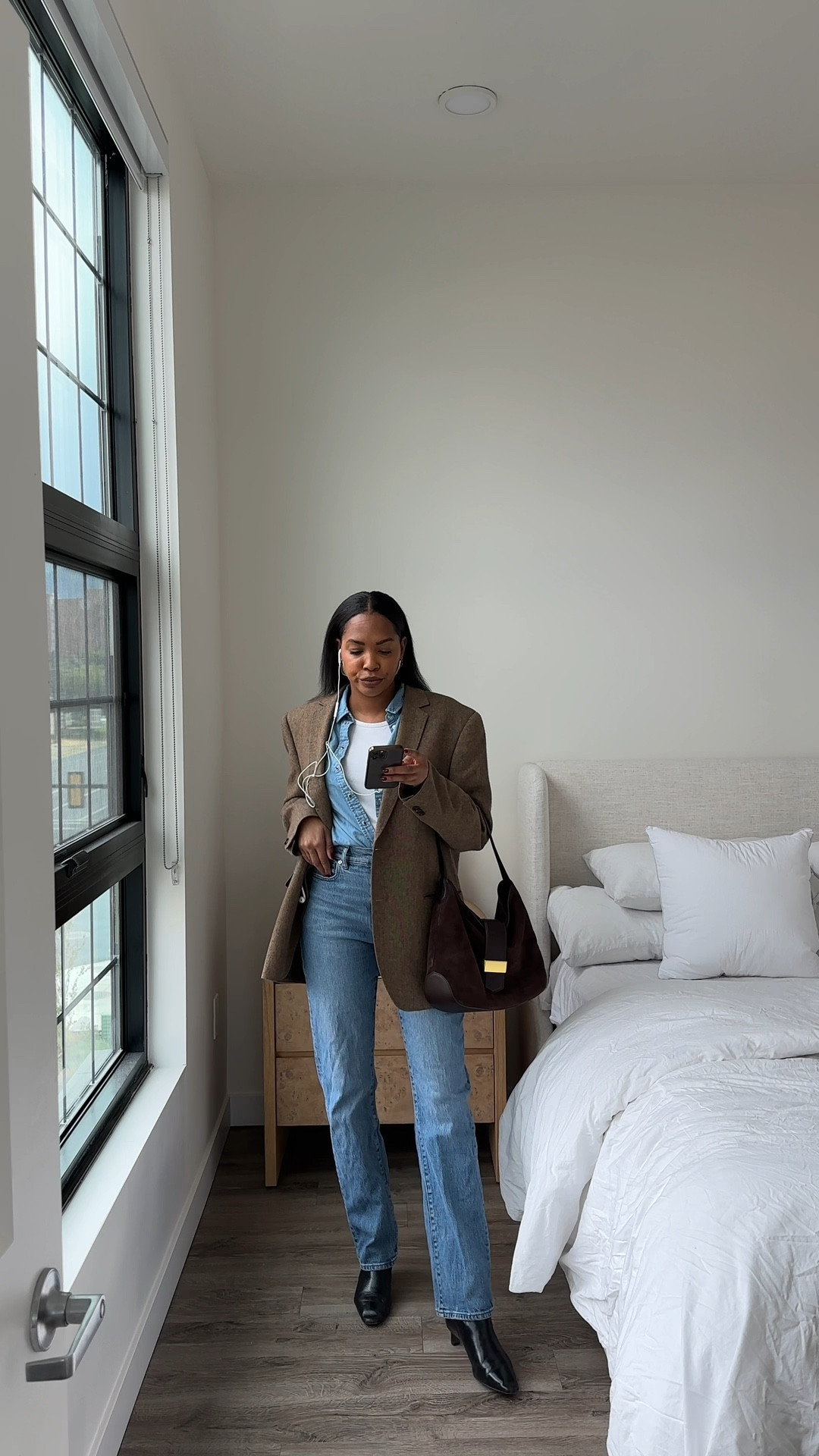 DENIM ON DENIM fall outfit | casual style, everyday outfit, work wear outfit, blazer outfit, autumn outfit, fall 2024 style, ootd, outfit idea, outfit inspo, outfit inspiration, Pinterest inspired, casual outfit, neutral, minimal style 

#LTKWorkwear #LTKStyleTip #LTKShoeCrush