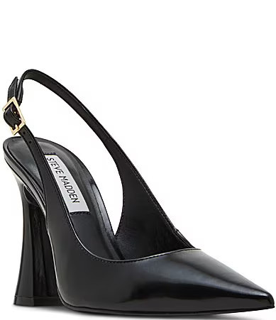 Steve Madden Blare Box Leather Sculptural Heel Slingback Pumps - 6 | Dillard's