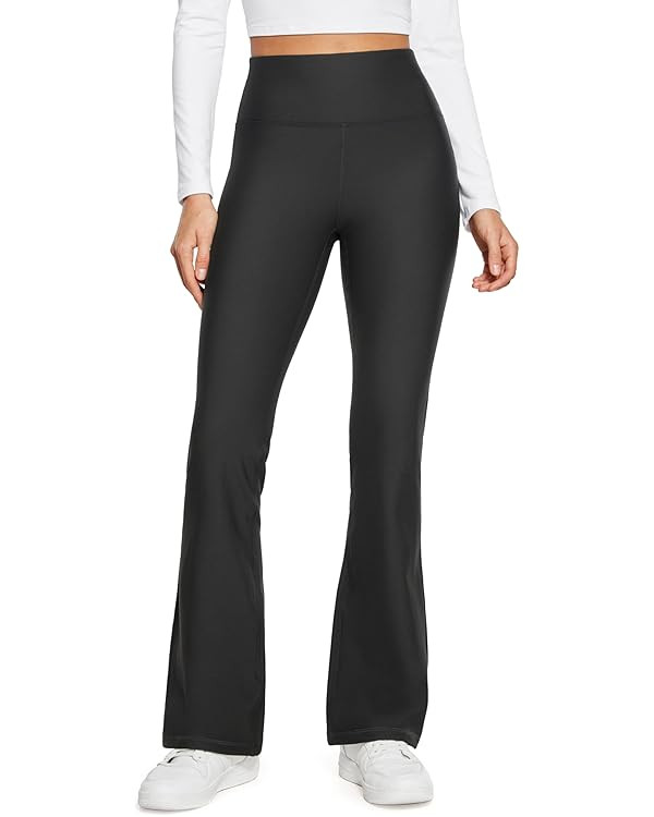 CRZ YOGA Womens Fleece Lined Flare Leggings 31" Bootcut Yoga Pants Tummy Control Winter Thermal W... | Amazon (US)